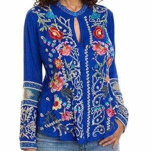 Johnny Was Tamarind Embroidered  Blouse NWT